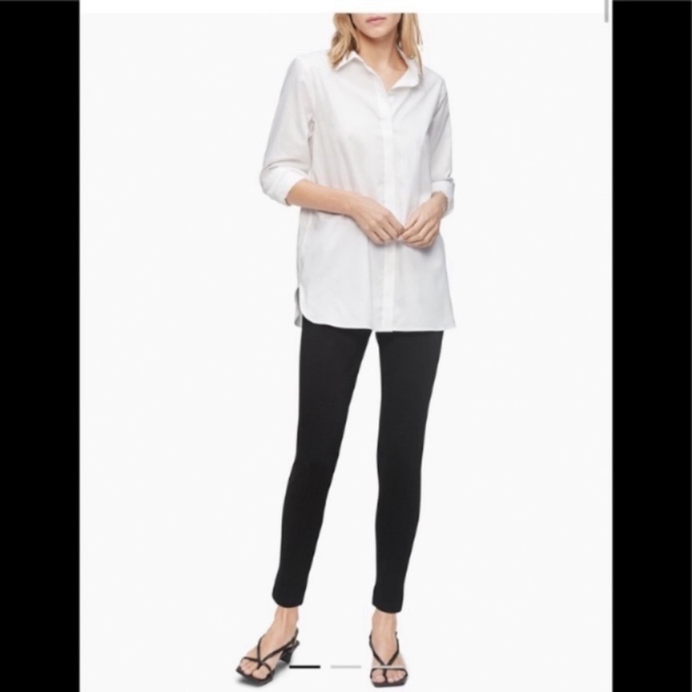 Calvin Klein Pants Womens XS Black Ankle Solid Stretch Pull-On Ankle Skinny